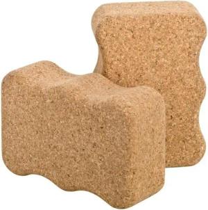 Kork-Deko Yoga Block WAVE - gewellt | Natur Kork | 220x150x75 mm | natürlich & stabil