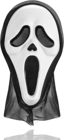 Kostümheld® Verkleidungsmaske Scream Maske Ghostmaske für Herren Halloween Kostüm Herren Maske, (Packung)