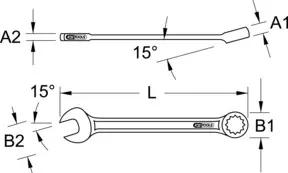 KS Tools TITANplus Ringmaulschlüssel, abgewinkelt