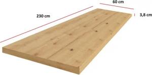 Küchen-Preisbombe Arbeitsplatte Dekor Eiche Artisan Küche EKO STILO Küchenzeile Einbauküche (1, 1 St), Breite 230 cm / Tiefe ca. 60 cm / Höhe ca. 3,8 cm