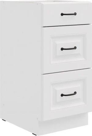 Küchen-Preisbombe Auszugsunterschrank 40 cm Küche Stilo Weiß Vollauszug Soft-Close Küchenzeile Einbauküche