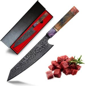 Küchenkompane Kochmesser Küchenkompane Damast-Gyuto Kochmesser Hayami, 20cm, VG10 Stahl