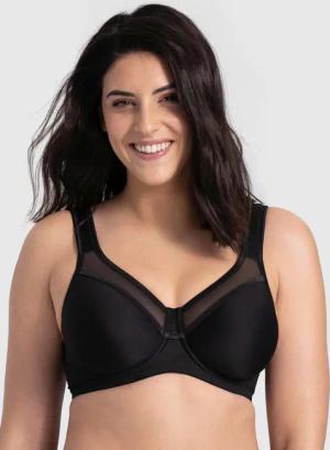 Kühlender T-Shirt-BH mit Bügeln - schwarz - Gr. 105 D von Goldner Fashion