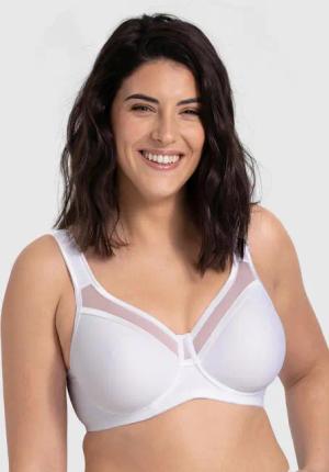 Kühlender T-Shirt-BH mit Bügeln - weiß - Gr. 95 E von Goldner Fashion