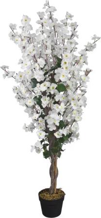 Kunstbaum Kirschbaum Kunstpflanze Kunstbaum Baum Künstliche Pflanze 120 cm, Decovego