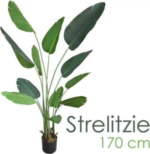 Kunstbaum Strelitzie Paradiesvogelblume Kunstpflanze Künstliche Pflanze 170 cm, Decovego