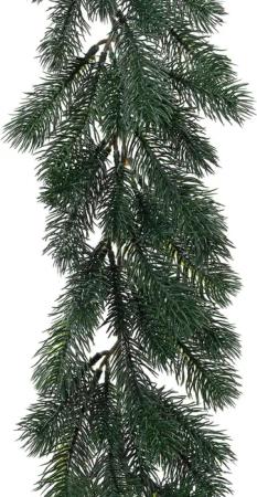 Kunstgirlande, Kaemingk, Tannengirlande 13cm künstlich 119 Spitzen Spritzguss 1,8m Dunkelgrün