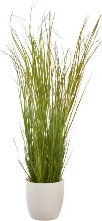 Kunstgras Kunstpflanze, künstliche Zierpflanze, Dekogras, Dekopflanze, Ufergras Gras, Dekoleidenschaft, Höhe 120 cm, Büropflanze täuschend echt, Schilfgras, unechte Graspflanze, Gras