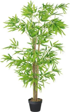Kunstpflanze künstlicher Bambus groß 150cm, Plastik Künstliche Pflanzen im Topf, MC Star, Höhe 150 cm, Fake Plant Bambus wie echt mit Kunstmoos für Wohnzimmer Schlafzimmer