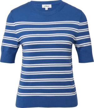 Kurzarm-Strickpullover aus Viskosemix