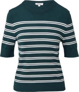 Kurzarm-Strickpullover aus Viskosemix