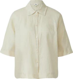 Kurzarmbluse aus Leinen im Relaxed Fit