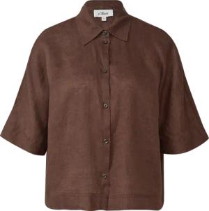 Kurzarmbluse aus Leinen im Relaxed Fit