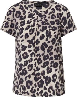 Kurzarmbluse mit Rundhalsausschnitt und All-over-Print