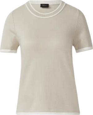 Kurzärmeliger Strickpullover mit Kontrastdetails