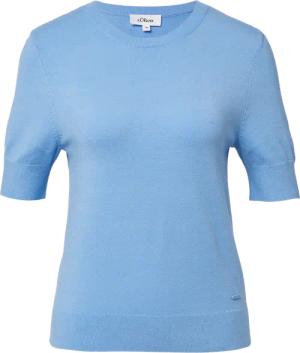 Kurzärmeliger Strickpullover mit Rippbündchen im Slim Fit