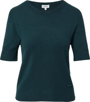 Kurzärmeliger Strickpullover mit Rippbündchen im Slim Fit