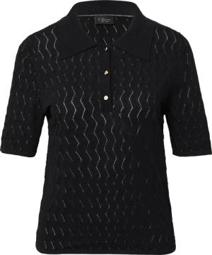 Kurzärmeliges Poloshirt aus Ajourstrick