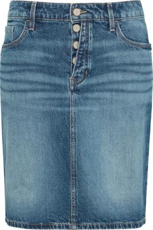 Kurzer Jeans-Rock mit Knopfdetail | 360° Denim