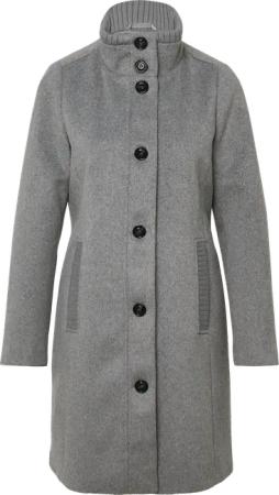 Kurzer Mantel aus Wollmix mit Knopfleiste