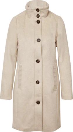 Kurzer Mantel aus Wollmix mit Knopfleiste