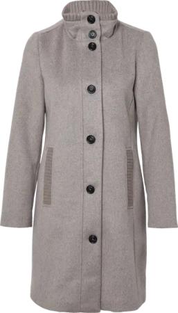 Kurzer Mantel aus Wollmix mit Knopfleiste