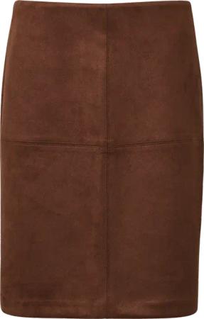 Kurzer Rock in Veloursleder-Optik