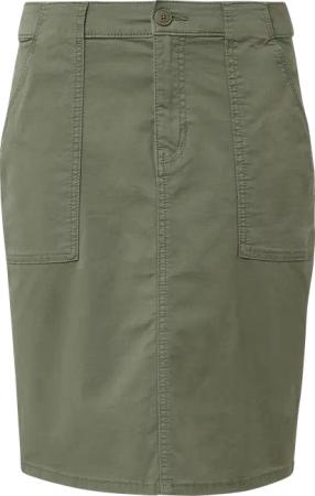 Kurzer Rock mit aufgesetzten Taschen