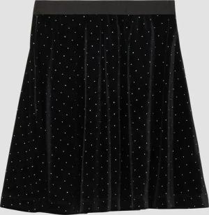 Kurzer Samt-Rock mit Glitzersteinen