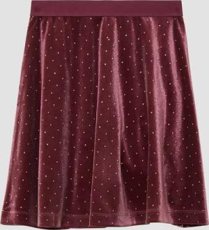 Kurzer Samt-Rock mit Glitzersteinen