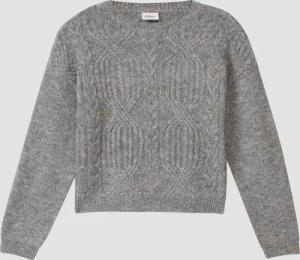 Kurzer Strickpullover im Loose Fit mit Zopfmuster