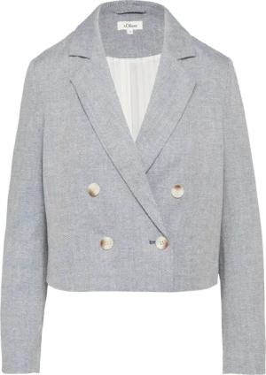 Kurzer Twill-Blazer aus Baumwollmix