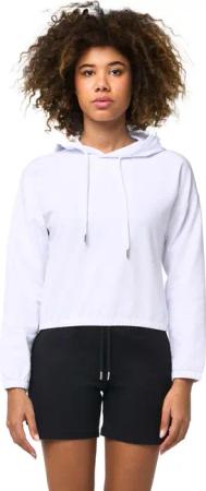 Kurzes, bauchfreies Pull-on-Sweatshirt für Damen von Leone Basic mit Kapuze