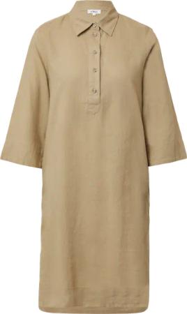 Kurzes Blusenkleid aus Leinenmix mit Eingrifftaschen