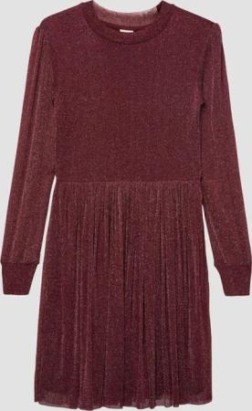 Kurzes Kleid aus weichem Glitzer-Mesh