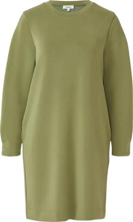 Kurzes Scuba-Kleid mit Faltendetail am Ärmel