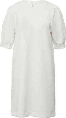 Kurzes Scuba-Kleid mit Puffärmeln