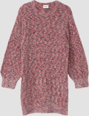 Kurzes Strickkleid mit Farbverlauf und Glitzergarn