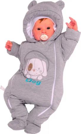 La Bortini Overall Baby Overall Wagenanzug mit Kapuze Übergangsoverall mit Elefant aus Baumwolle, gefüllt, 44 50 56 62 68 74