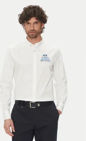 La Martina Hemd Alfred MAC601 PP483 Weiß Regular Fit