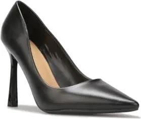La Modeuse -Scarpins-Stilettos aus Kunstleder mit feiner Spule und Lack, Schwarz , 37 EU
