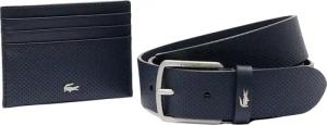 Lacoste Accessoire Geschenkset - Kreditkartenetui 6cc und Gürtel Leder (light adriatic blue, 115 cm)