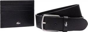 Lacoste Ledergürtel Accessoire Geschenkset - Kreditkartenetui 6cc und Gürtel Leder