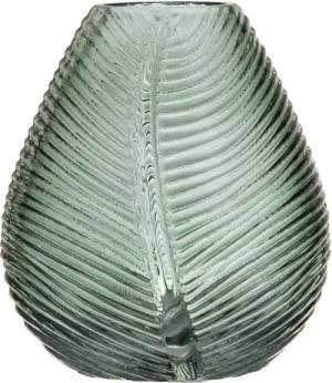 Ladelle Dekovase, mit Blattdesign,Dekoration, Modern, Glas, 14x12.5x15cm