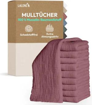Laleni Spucktuch Spucktücher Baby aus Reiner Baumwolle in 70x70, (30-tlg), OEKO-TEX Zertifizierte Mulltücher