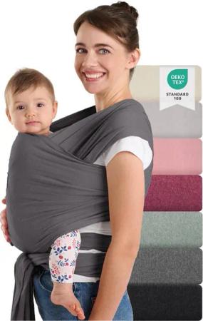 Laleni Tragetuch für Neugeborene bis 15kg - 100% weiche Baumwolle, Babytragetuch aus Baumwolle, OEKO-TEX Zertifiziert, ab Geburt geeignet