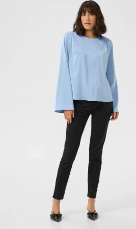 Langarm-Bluse Regular fit Soft Chambray blue