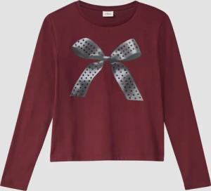 Langarm-Jerseyshirt mit Schmucksteinen im Loose Fit