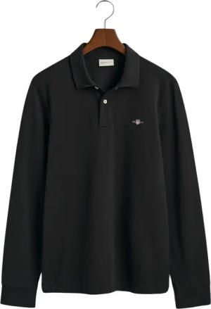 Langarm-Polo aus Piqué-Baumwolle Gant Reg Shield