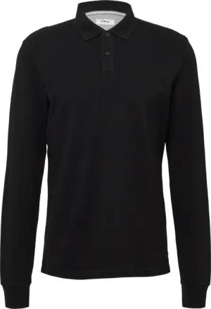 Langarm-Poloshirt aus Baumwoll-Piqué mit Bündchen